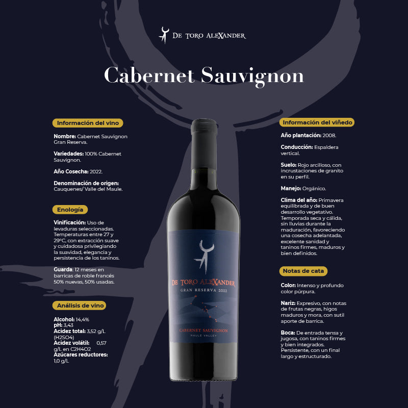 De Toro Alexander Cabernet Sauvignon Gran Reserva 2022 - 750 ml